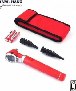 Karl-Hanz Fiber Optic Otoscoop Rood Met LED Verlichting