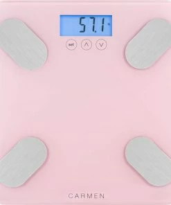 Carmen CBS0301P - Personenweegschaal - Weegt Tot180 KG - Digitaal - Lichaamsanalyse BMI - Geheugen Tot 10 Gebruikers - Roze -Medisana Sales 550x550 114