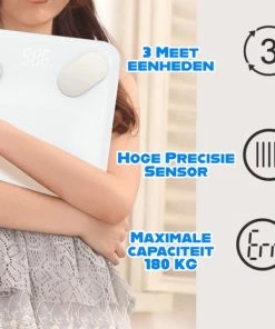 Phreeze Slimme Personenweegschaal Met Volledig Lichaamsanalyse En Vetpercentage - Digitale Bluetooth Weegschaal Met App - Beste Koop -Medisana Sales 550x550 123