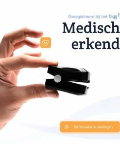 Lifell Medische Saturatiemeter - Hartslag Meter & Zuurstofmeter - Oximeter - NL Handleiding + Batt - Zwart -Medisana Sales 550x550 136