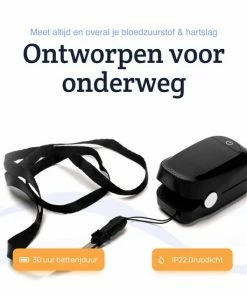 Lifell Medische Saturatiemeter - Hartslag Meter & Zuurstofmeter - Oximeter - NL Handleiding + Batt - Zwart -Medisana Sales 550x550 141