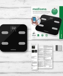 Medisana BS 602 Connect Lichaamsanalyse Weegschaal Met WiFi Zwart -Medisana Sales 550x550 178