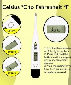 GearbyBear Thermometer Lichaam - Koortsthermometer Voor Volwassenen/kinderen/baby?s - Zwart - Temperatuurmeter -Medisana Sales 550x550 196