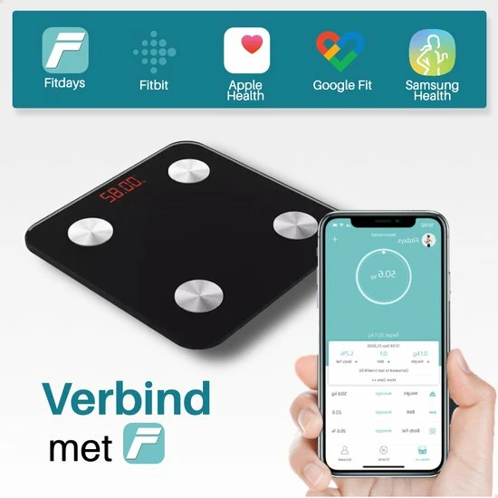 Mondio Personenweegschaal Slimme Weegschaal ? Met Lichaamsanalyse ? Vetpercentage Meter ? 11 Meetfuncties ? Digitale Weegschaal Met App 7 Mondio Personenweegschaal Slimme Weegschaal ? Met Lichaamsanalyse ? Vetpercentage Meter ? 11 Meetfuncties ? Digitale Weegschaal Met App - Afbeelding 5