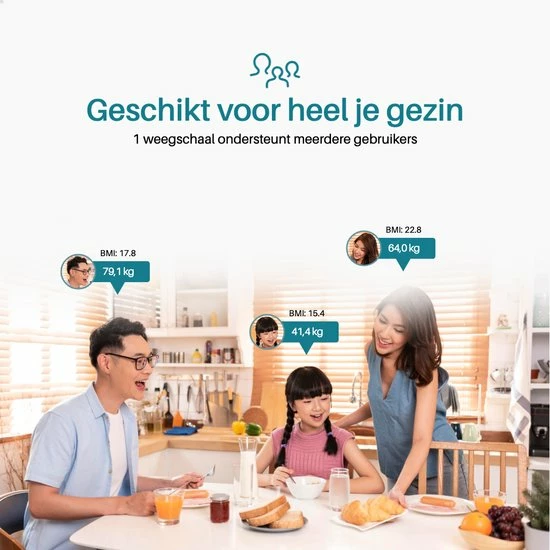 Mondio Personenweegschaal Slimme Weegschaal ? Met Lichaamsanalyse ? Vetpercentage Meter ? 11 Meetfuncties ? Digitale Weegschaal Met App 8 Mondio Personenweegschaal Slimme Weegschaal ? Met Lichaamsanalyse ? Vetpercentage Meter ? 11 Meetfuncties ? Digitale Weegschaal Met App - Afbeelding 6