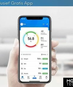 Merkloos SMART Personen Weegschaal Met Lichaamsanalyse - Weegschaal Met Lichaamsanalyse - Bluetooth En App - Gewicht, BMI, Hydratatie, Lichaamsvet Etc - Weegschaal - Weegschaal Personenweegschaal -Medisana Sales 550x550 238