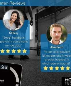 Merkloos SMART Personen Weegschaal Met Lichaamsanalyse - Weegschaal Met Lichaamsanalyse - Bluetooth En App - Gewicht, BMI, Hydratatie, Lichaamsvet Etc - Weegschaal - Weegschaal Personenweegschaal -Medisana Sales 550x550 239