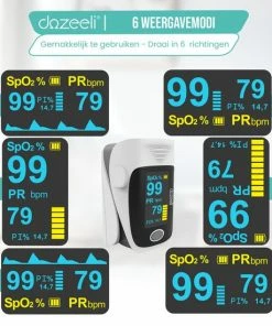 Dozeeli? Saturatiemeter Zuurstofmeter Vinger - Oximeter - FAGG Medische Kwalificatie En Inspectie + CE - NL Handleiding - Opberghoes Koord + Panasonic Batteijen - Grijs -Medisana Sales 550x550 258