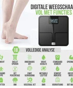 Strex SMART Weegschaal Personenweegschaal Digitaal - 18 Functies - Weegschaal Met Lichaamsanalyse - Bluetooth Met APP -Medisana Sales 550x550 261