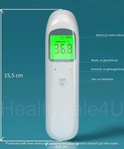 Elris - Contactloze Infrarood Voorhoofd Koortsthermometer - LCD-display - Wit -Medisana Sales 550x550 272