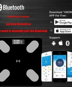 StudioJacqu? Studio Jacqu? Weegschaal - Personenweegschaal - Lichaamsanalyse - Vetmeting - BMI - Met Applicatie - Bluetooth - Fitbit - Zwart - 26 X 26 Cm -Medisana Sales 550x550 279