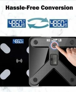 StudioJacqu? Studio Jacqu? Weegschaal - Personenweegschaal - Lichaamsanalyse - Vetmeting - BMI - Met Applicatie - Bluetooth - Fitbit - Zwart - 26 X 26 Cm -Medisana Sales 550x550 280