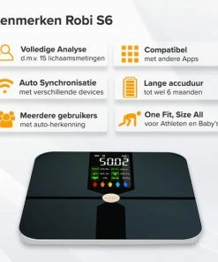 Robi Products Robi S9 Personenweegschaal Met Lichaamsanalyse - Zwart -Medisana Sales 550x550 36