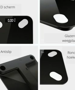 SDARISB Digitale Weegschaal L App Verbinding L Vetpercentage L Sport/Dieet L BMI Meting L ABS L Zwart -Medisana Sales 550x550 369