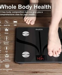 RENPHO Smart Body Fat Weegschalen USB Oplaadbaar, Bluetooth Weegschaal Hoge Precisie Weegschaal Met Smartphone App, Lichaamssamenstelling Monitor Voor Lichaamsvet, BMI, Lichaamsgewicht, Spiermassa -Medisana Sales 550x550 372