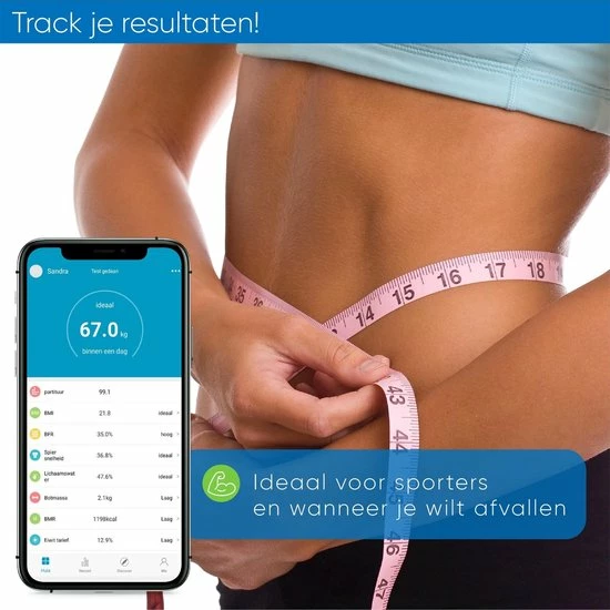 Merkloos Extremetools Slimme Weegschaal Met Lichaamsanalyse - Personenweegschaal Nederlandse App – Digitale Personenweegschaal Met 11 Meetfuncties – Anti-slip 7 Merkloos Extremetools Slimme Weegschaal Met Lichaamsanalyse - Personenweegschaal Nederlandse App – Digitale Personenweegschaal Met 11 Meetfuncties – Anti-slip - Afbeelding 5