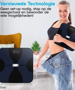 Merkloos Weegschaal ? Smart Personenweegschaal ? Slimme Weegschaal Met App ? BMI ? Vetpercentage - Multifunctioneel - Zwart -Medisana Sales 550x550 389