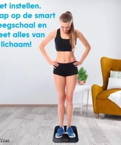Merkloos Weegschaal ? Smart Personenweegschaal ? Slimme Weegschaal Met App ? BMI ? Vetpercentage - Multifunctioneel - Zwart -Medisana Sales 550x550 390