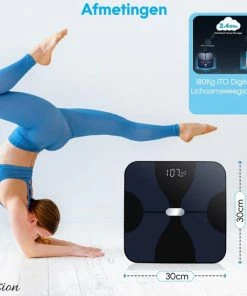Merkloos Weegschaal ? Smart Personenweegschaal ? Slimme Weegschaal Met App ? BMI ? Vetpercentage - Multifunctioneel - Zwart -Medisana Sales 550x550 391