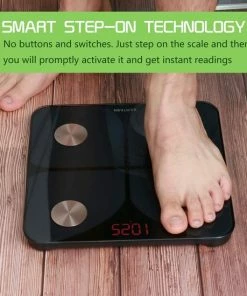 Merkloos Digitale Weegschaal - Badkamerweegschaal - Body Composition Analyzer Monitor - Hoge Precisie Meten Voor BMI, Visceraal Vet, Spier, Lichaamsleeftijd Enz. - Smart APP Voor Fitnesstracking -Medisana Sales 550x550 398