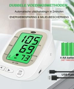 Cofoe Bloeddrukmeter - Bloeddrukmeter Bovenarm - Digitale Hartslagmeter Met Engelse Stemfunctie - 3 Kleur Lcd Monitor - Dubbele Voedingsmethoden - 4 AA-Batterijn (NIET INBEGREPEN) - Normaal Armband 23-33cm - Wit 19 Cofoe Bloeddrukmeter - Bloeddrukmeter Bovenarm - Digitale Hartslagmeter Met Engelse Stemfunctie - 3 Kleur Lcd Monitor - Dubbele Voedingsmethoden - 4 AA-Batterijn (NIET INBEGREPEN) - Normaal Armband 23-33cm - Wit -Medisana Sales 550x550 425