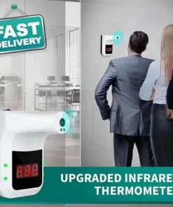 NF Thermometer Laser Professionele Automatische Toegangscontrole Thermometer D.m.v. Laserfunctie Op Het Voorhoofd Met Temperatuur Uitslag Via Digitale Display En Alarmfunctie Bij Koortsmeting. Gecertificeerd En AVG Goedgekeurd! Automatische Temperatuur En Koortsmeter -Medisana Sales 550x550 431