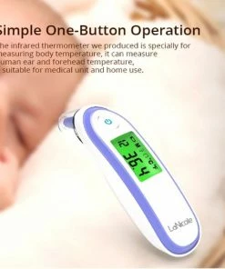 LaNicole-?-Infrarood-oor-voorhoofd-thermometer-Paars-Lichaamsthermometer-Kind-baby-volwassen-koorts -Medisana Sales 550x550 447