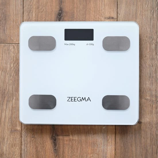 Zeegma Gewit - SMART Personenweegschaal - 15 Parameters - 200kg - LCD - APP 9 Zeegma Gewit - SMART Personenweegschaal - 15 Parameters - 200kg - LCD - APP - Afbeelding 7