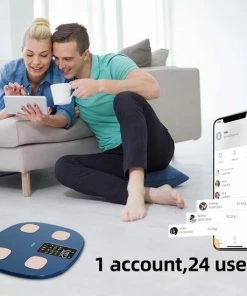 Juleika 2022 Personenweegschaal Smart Weegschaal Bluetooth Met Gratis App 15 Lichaamsanalyses - Tot 24 Gebruikers - Incl. Batterijen -Medisana Sales 550x550 517