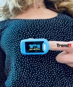 TrendX Pulse Oximeter – Saturatie Meter – Digitale Hartslagmeter – Zuurstofmeter - Digital Pulse Oximeter – Zuurstof - Hartslagmeter – Zuurstof Saturatiemeter – Hartslag - Bloedzuurstofmeter – Oximeter – Vingertop Pulse