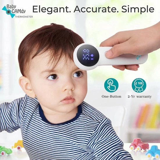 Baby Camdy France Digitale Infrarood Thermometer Voor Baby's, Kinderen En Volwassenen, 2-in-1 Temperatuur Voorhoofd, Vloeistoffen En Objecten, Onmiddellijke Leestemperatuur Zonder Contact Koortsalarm 5 Baby Camdy France Digitale Infrarood Thermometer Voor Baby's, Kinderen En Volwassenen, 2-in-1 Temperatuur Voorhoofd, Vloeistoffen En Objecten, Onmiddellijke Leestemperatuur Zonder Contact Koortsalarm - Afbeelding 3