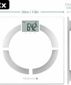 2x Medisana BS444 Connect - Lichaamsanalyseweegschaal - Wit -Medisana Sales 550x550 591