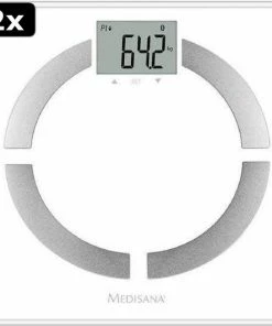 2x Medisana BS444 Connect - Lichaamsanalyseweegschaal - Wit -Medisana Sales 550x550 593