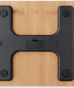 Merkloos Personenweegschaal - Badkamerweegschaal - Digitaal - Met Temperatuur In Celsius - Kilogram - KG - 180 Kilo - Bamboe - Beige -Medisana Sales 550x552 13