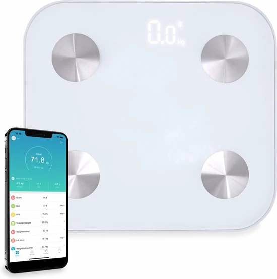 JAP Sports JAP WG20E Smart Weegschaal Digitaal - Met Lichaamsanalyse - Slimme Weegschaal - Fitness Partner 6 JAP Sports JAP WG20E Smart Weegschaal Digitaal - Met Lichaamsanalyse - Slimme Weegschaal - Fitness Partner - Afbeelding 4