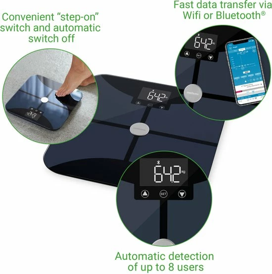 Medisana BS 652 Connect - Lichaamsanalyse - Personenweegschaal - Zwart 6 Medisana BS 652 Connect - Lichaamsanalyse - Personenweegschaal - Zwart - Afbeelding 4