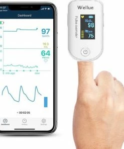 Wellue Saturatiemeter Met Mobiele App - Hartslagmeter - Zuurstofmeter Vinger - Bluetooth - Inclusief Batterijen - Wit - Pulse Oximeter -Medisana Sales 550x558 10