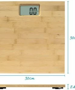 Merkloos Personenweegschaal - Bamboo Natural - Personenweegschaal - Step-on Technologie - Trendy Bamboe -Medisana Sales 550x558 12
