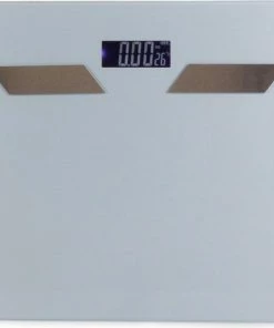 Wkproductsnl Weegschaal Met Thermometer Tot 180kg - BMI - BMR - Vet Percentage - V- Vet Percentage - Spier Percentage - Vocht Percentage - Bot Massa