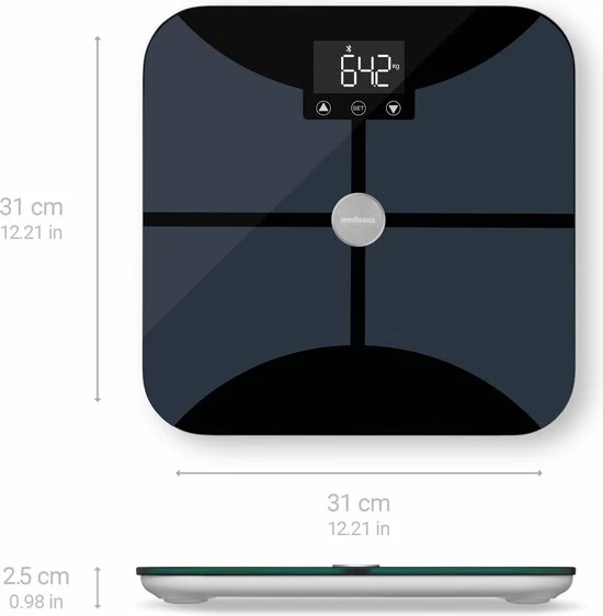 Medisana BS 652 Connect - Lichaamsanalyse - Personenweegschaal - Zwart 11 Medisana BS 652 Connect - Lichaamsanalyse - Personenweegschaal - Zwart - Afbeelding 9