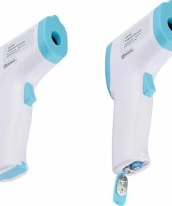 SINJI Infrarood Thermometer - CE Gecertificeerd - Meet Lichaamstemperatuur Contactloos - Voorhoofd - Hygiënisch - LCD Display -Medisana Sales 550x566