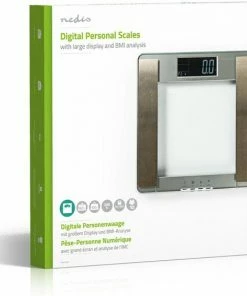 Nedis Personenweegschaal | Digitaal | Zilver | Gehard Glas | Maximaal Weegvermogen: 180 Kg | Lichaamsanalyse -Medisana Sales 550x567 12