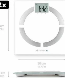 2x Medisana BS444 Connect - Lichaamsanalyseweegschaal - Wit -Medisana Sales 550x568 6