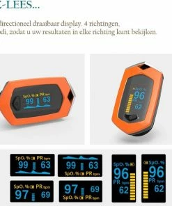 Boxym Saturatiemeter Oplaadbaar- Zuurstofmeter Vinger - Oximeter Met Spo2 - Pulse Oximeter - Oplaadbare Digitale Vingertop Pulsoxymeter - Bloedzuurstofmeter Vinger - Zuurstofmeter - Oranje -Medisana Sales 550x569