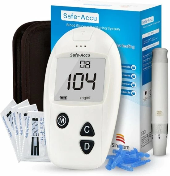 Tectie? Glucosemeter - Bloedsuikermeter - Glucose Meter - Bloedsuikerspiegelmeter - Diabetes Meter - Glucose Monitor - Teststrips - Startpakket 3 Tectie? Glucosemeter - Bloedsuikermeter - Glucose Meter - Bloedsuikerspiegelmeter - Diabetes Meter - Glucose Monitor - Teststrips - Startpakket