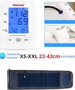 Sannuo Bloeddrukmeter Bovenarm - Saturatiemeter - Digitale Bloeddrukmeter - Bp Monitor 3 Kleur Lcd - Hartslagmeter ? Wit -Medisana Sales 550x574 2