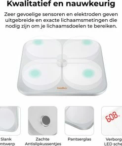 Bodivis VL H1 - Digitale Personenweegschaal - Met Lichaamsanalyse - Met App - Wit -Medisana Sales 550x578