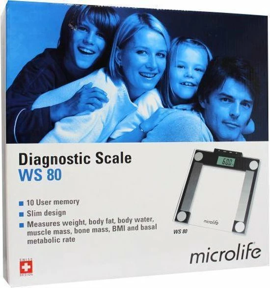 Microlife WS 80-N - Diagnostische Weegschaal Voor Lichaamsanalyse - Meet BMI & BMR 6 Microlife WS 80-N - Diagnostische Weegschaal Voor Lichaamsanalyse - Meet BMI & BMR - Afbeelding 4