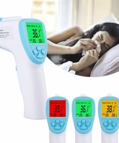 SINJI Infrarood Thermometer - CE Gecertificeerd - Meet Lichaamstemperatuur Contactloos - Voorhoofd - Hygiënisch - LCD Display -Medisana Sales 550x586 6
