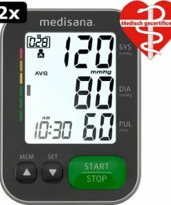 2x Medisana BU 565 Bovenarmbloeddrukmeter Zwart -Medisana Sales 550x587 2